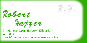 robert hajzer business card